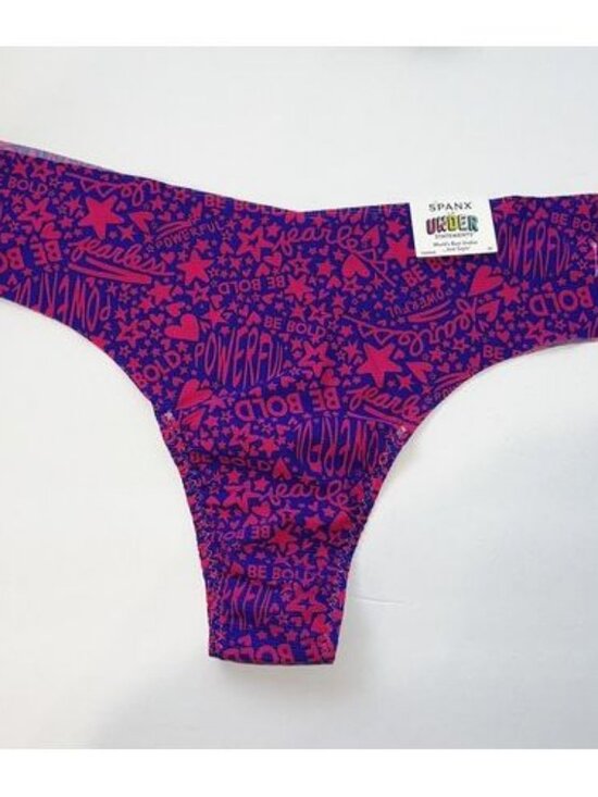 SPANX Other - SPANX Vibrant Purple Thong with Pink Graphics